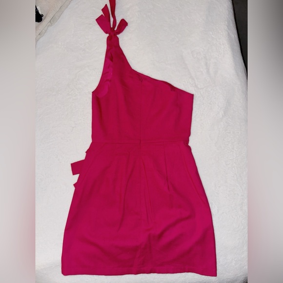 Showpo “Keeping It Together” Dress in Pink Berry Linen - Picture 5 of 6
